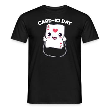 Card-io day Kartenspiel Wortspiel mit Sport - Männer T-Shirt - Schwarz - Vorne - AI Model Male 178 light (178cm)