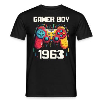 Geek Man Level 60 Geburtstag Gamer 60 Jahre - Männer T-Shirt - Schwarz - Vorne - AI Model Male 178 light (178cm)