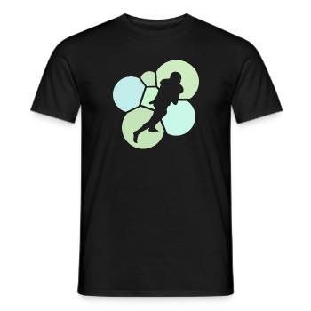 American Football Footballspieler Quarterback - Männer T-Shirt - Schwarz - Vorne - AI Model Male 178 light (178cm)