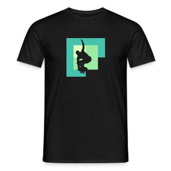 Skateboard Skateboarder sk8 Skate - Männer T-Shirt - Schwarz - Vorne - AI Model Male 178 light (178cm)