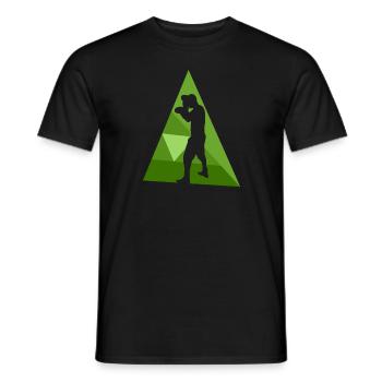 Boxing Jab Knockout - Men's T-Shirt - black - Front - AI Model Male 178 light (178cm)