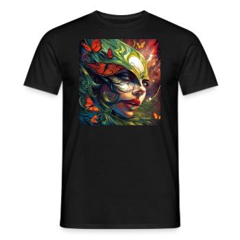 Fantasy Naturwesen Fee - Männer T-Shirt - Schwarz - Vorne - AI Model Male 178 light (178cm)