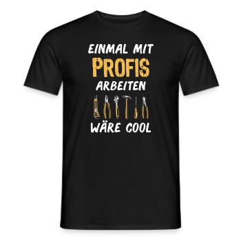 Profis Handwerker Arbeitskollegen - Männer T-Shirt - Schwarz - Vorne - AI Model Male 178 light (178cm)