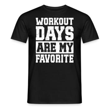 Jours Entrainement Préférées Musculation Fitness - T-shirt homme - noir - Devant - AI Model Male 178 light (178cm)