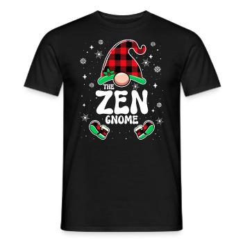 Noël En Famille Gnome Zen - T-shirt homme - noir - Devant - AI Model Male 178 light (178cm)