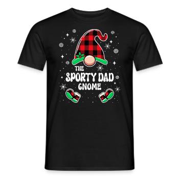 Weihnachten Familie Gnom Sportlicher Papa - Männer T-Shirt - Schwarz - Vorne - AI Model Male 178 light (178cm)