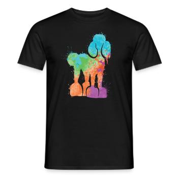 Pudel Liebhaber Hunde Liebhaber Hund Pudel Damen - Männer T-Shirt - Schwarz - Vorne - AI Model Male 178 light (178cm)