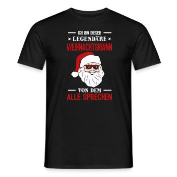 Weihnachtsmann Weihnachten Geschenk - Männer T-Shirt - Schwarz - Vorne - AI Model Male 178 light (178cm)