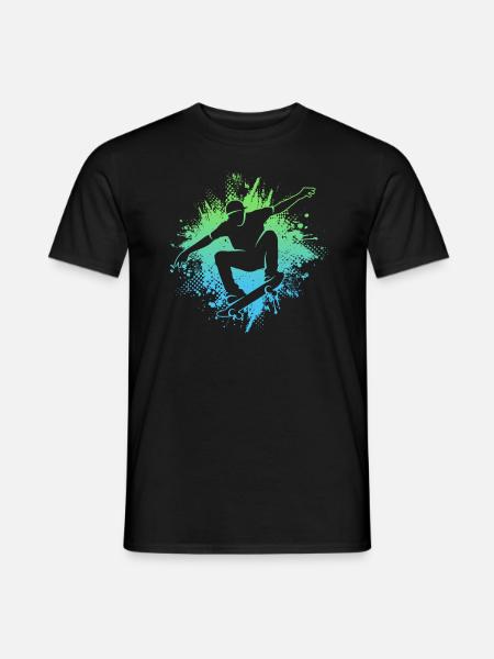 Skateboarder Skateboard Jungen Skater Herren - Männer T-Shirt - Schwarz