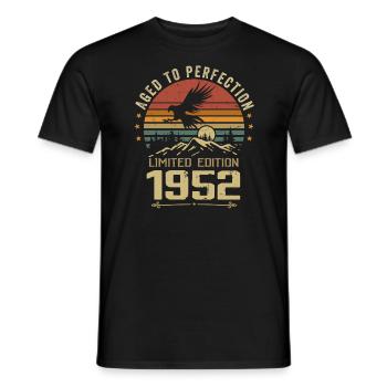 1952 Original Vintage Retro 1952 Anniversary - Men's T-Shirt - black - Front - AI Model Male 178 light (178cm)