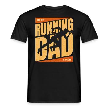 Papa Marathonläufer Bester Papa Läufer - Männer T-Shirt - Schwarz - Vorne - AI Model Male 178 light (178cm)