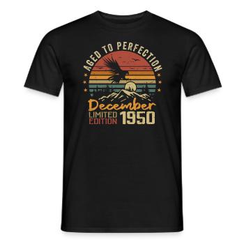 The legends were born in December 1950 - 1950 - Men's T-Shirt - black - Front - AI Model Male 178 light (178cm)