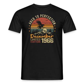 Les Légendes Sont Nées En Décembre 1966 - 1966 - T-shirt homme - noir - Devant - AI Model Male 178 light (178cm)