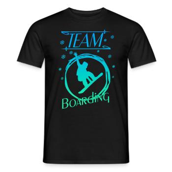 boarden boarding - Männer T-Shirt - Schwarz - Vorne - AI Model Male 178 light (178cm)