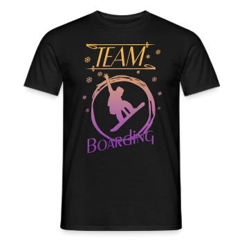 Boarding is my passion - Männer T-Shirt - Schwarz - Vorne - AI Model Male 178 light (178cm)
