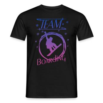 Boarding Snowboarding Boarder - Männer T-Shirt - Schwarz - Vorne - AI Model Male 178 light (178cm)