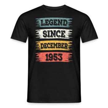Legend 70 Years 1953 December 70 Years Anniversary - Men's T-Shirt - black - Front - AI Model Male 178 light (178cm)