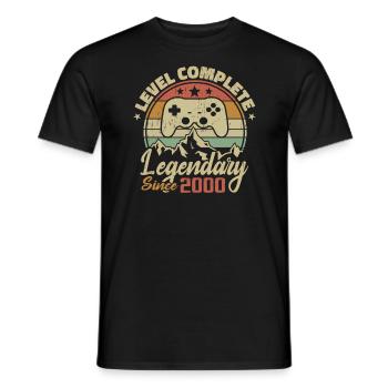 2000 Birthday Gift Complete Level - 2000 - Men's T-Shirt - black - Front - AI Model Male 178 light (178cm)