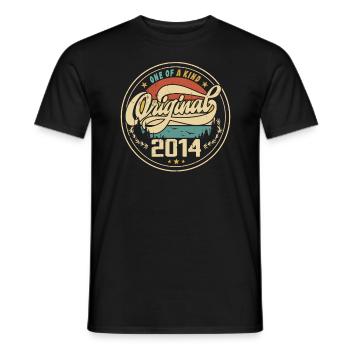 Original 2014 Vintage - 2014 Birthday Gift - Men's T-Shirt - black - Front - AI Model Male 178 light (178cm)