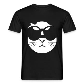 Funny Guinea Pig with Sunglasses Guinea Pigs - Men's T-Shirt - black - Front - AI Model Male 178 light (178cm)