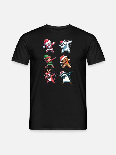 Dabbing Christmas Figurer Dab Christmas - Mænd T-shirt - sort