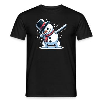 Dabbing Weihnachts Schneemann Dab Weihnachten - Männer T-Shirt - Schwarz - Vorne - AI Model Male 178 light (178cm)