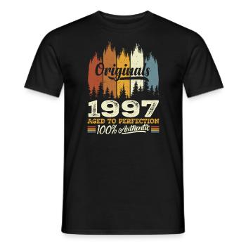 1997 Vintage Cadeau D'anniversaire 1997 Original - T-shirt homme - noir - Devant - AI Model Male 178 light (178cm)