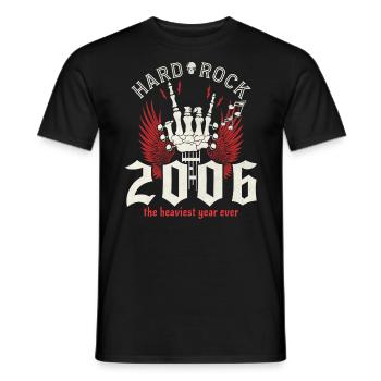 Rock Year 2006 Party Musician 18 Year Anniversary - Men's T-Shirt - black - Front - AI Model Male 178 light (178cm)