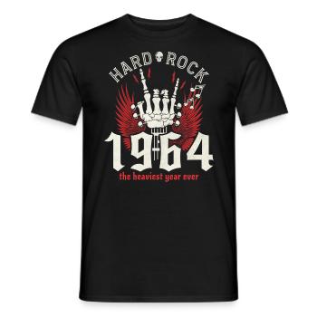 Rockjahr 1964 Partymusiker 60 Jahre Jubiläum - Männer T-Shirt - Schwarz - Vorne - AI Model Male 178 light (178cm)