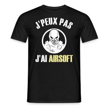 Je Peux Pas J'Ai Airsoft Humour Airsofteur - T-shirt homme - noir - Devant - AI Model Male 178 light (178cm)