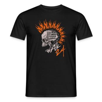 AK 24 Punk Style Abschluss - Männer T-Shirt - Schwarz - Vorne - AI Model Male 178 light (178cm)
