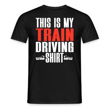 Lokführer, Maschinist, Eisenbahner - Männer T-Shirt - Schwarz - Vorne - AI Model Male 178 light (178cm)