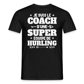 Super Coach Cadeau Pour Coach De Hurling - T-shirt homme - noir - Devant - AI Model Male 178 light (178cm)