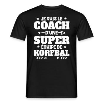 Super Coach Cadeau Pour Coach De Korfbal - T-shirt homme - noir - Devant - AI Model Male 178 light (178cm)