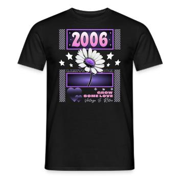 Retro Y2K Jahr 2006 Geburtstag Frau 18 Jahre alt - Männer T-Shirt - Schwarz - Vorne - AI Model Male 178 light (178cm)