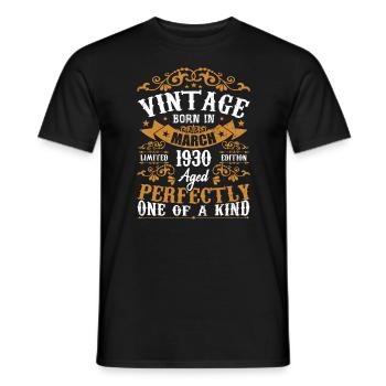 Les Légendes Sont Nées En Mars 1930 - T-shirt homme - noir - Devant - AI Model Male 178 light (178cm)