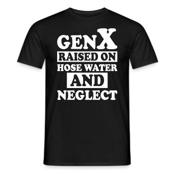 Generation X Humor - Männer T-Shirt - Schwarz - Vorne - AI Model Male 178 light (178cm)