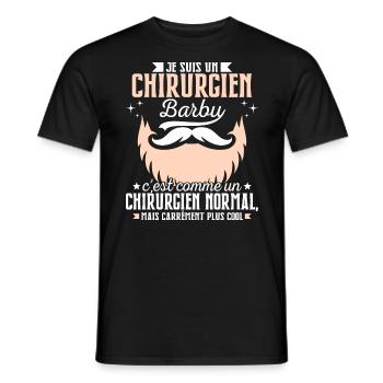 Barbe Humour Chirurgien Barbu - T-shirt homme - noir - Devant - AI Model Male 178 light (178cm)