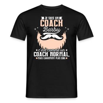 Barbe Humour Coach Barbu - T-shirt homme - noir - Devant - AI Model Male 178 light (178cm)