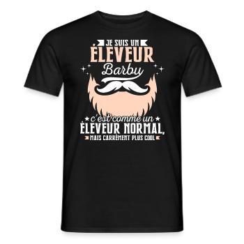 Barbe Humour Éleveur Barbu - T-shirt homme - noir - Devant - AI Model Male 178 light (178cm)