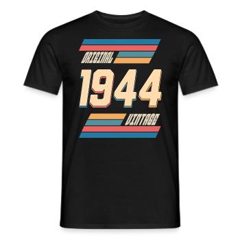 Original 1944 Geburtstag 80 Jahre Jubiläum - Männer T-Shirt - Schwarz - Vorne - AI Model Male 178 light (178cm)