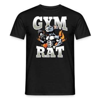 Gym Rat Muscu Motivation Musculation Gym - T-shirt homme - noir - Devant - AI Model Male 178 light (178cm)