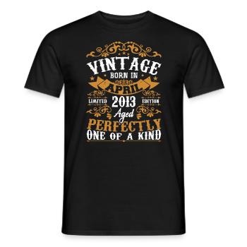 Les Légendes Sont Nées En Avril 2013 Cadeau 2013 - T-shirt homme - noir - Devant - AI Model Male 178 light (178cm)