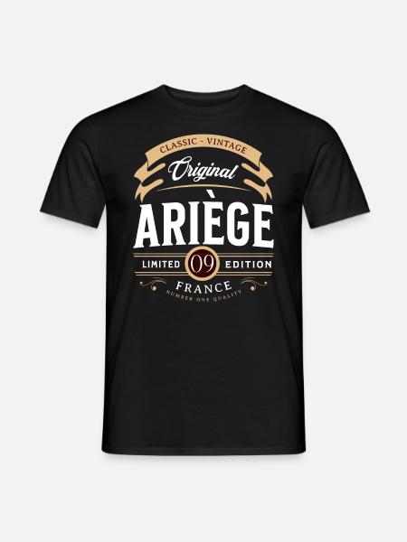 Vintage Ariège Département France - T-shirt homme - noir