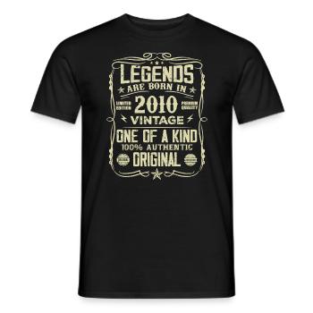 Made In 2010 Vintage Birthday Gift 2010 - Men's T-Shirt - black - Front - AI Model Male 178 light (178cm)