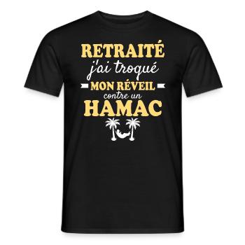 Humor Father's Day Retired Dad - Men's T-Shirt - black - Front - AI Model Male 178 light (178cm)