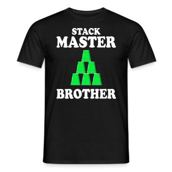 Cups Stacker Sport Stacking Brother - Men's T-Shirt - black - Front - AI Model Male 178 light (178cm)