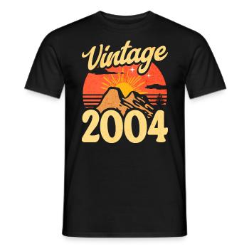 Vintage 20th Anniversary 2004 - Men's T-Shirt - black - Front - AI Model Male 178 light (178cm)