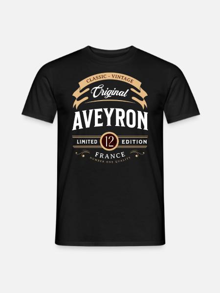 Vintage Aveyron Département France - T-shirt homme - noir