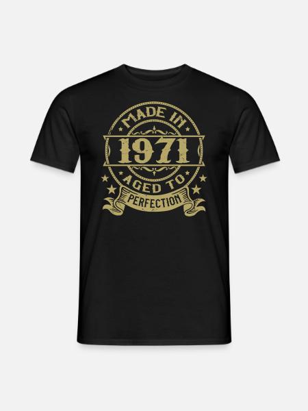 Vintage 1971 Anniversaire 1971 Cadeau 1971 Rétro - T-shirt homme - noir